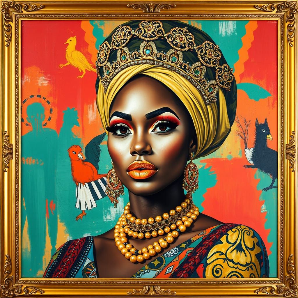 African American art Black Woman canvas print African Wall Art Fashion