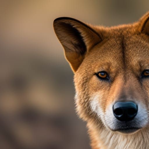 Hyperrealistic Dingo Portrait in High Definition