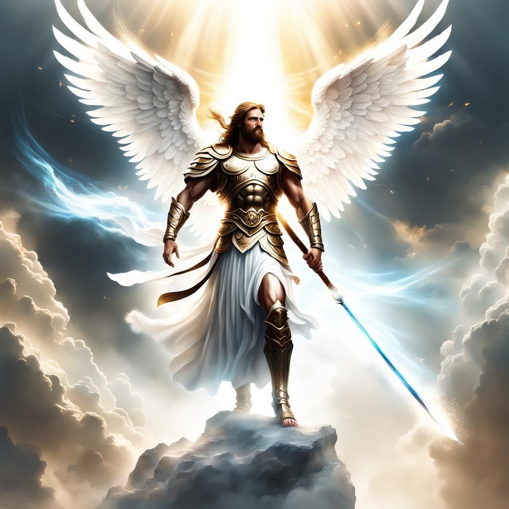 Heavenly Warrior Descends with Spear