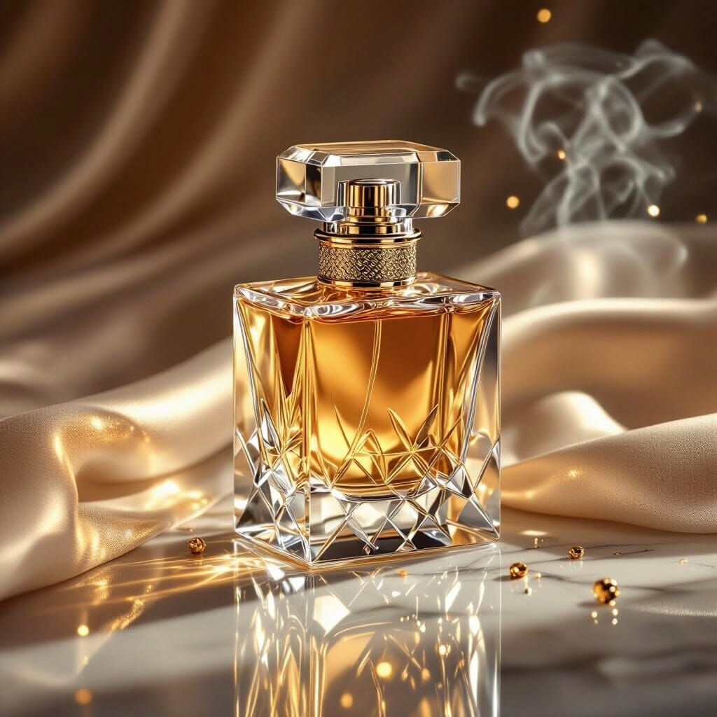 Elegant Perfume Bottle in Editorial Photography Style