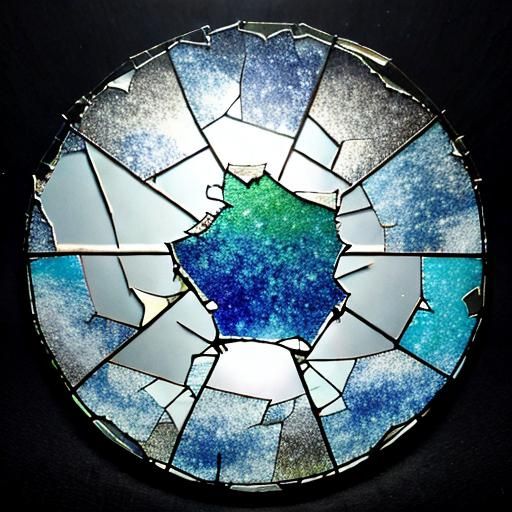Sharp Reflections: An Image of Broken Glass