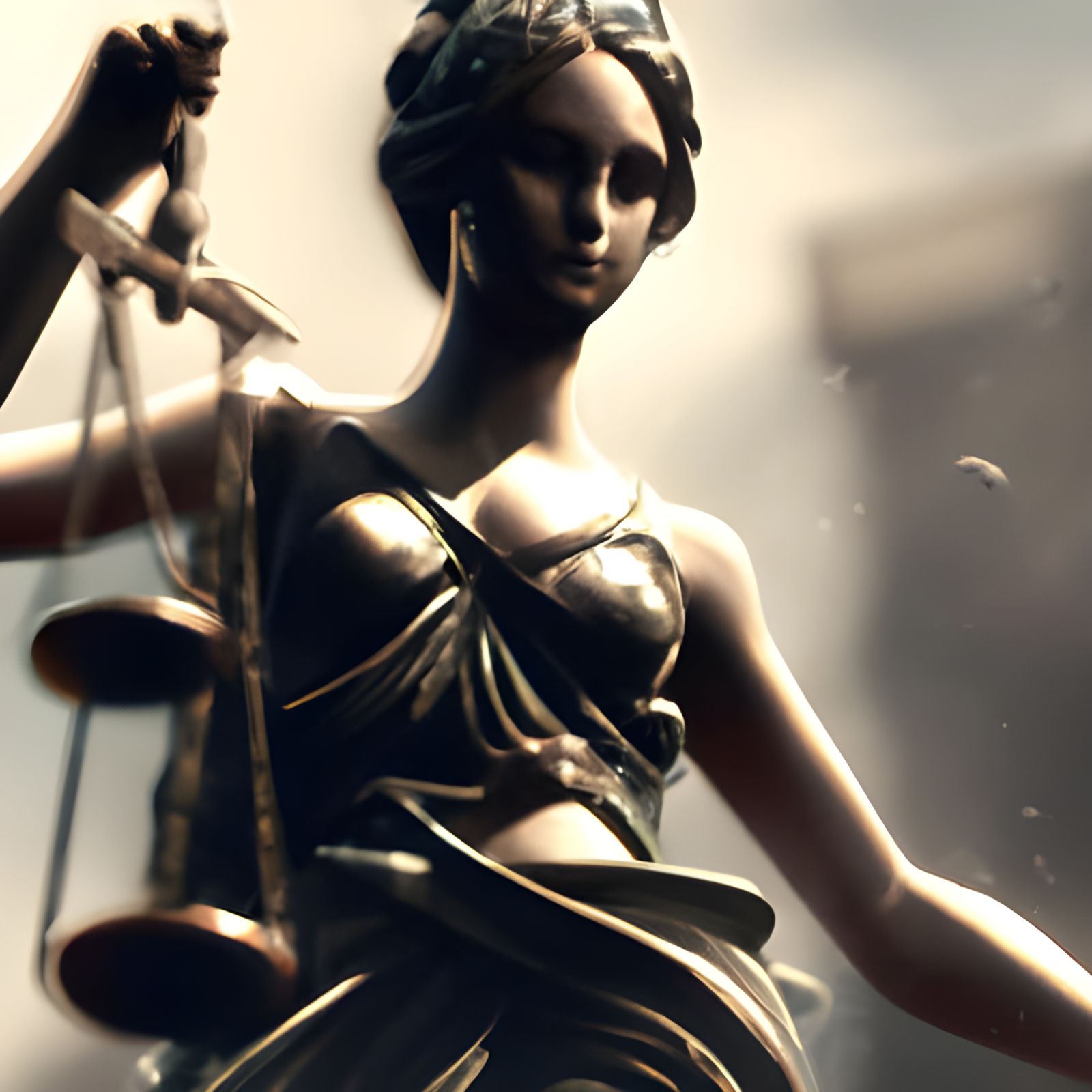 Lady Justice Statue: Digital Matte Painting