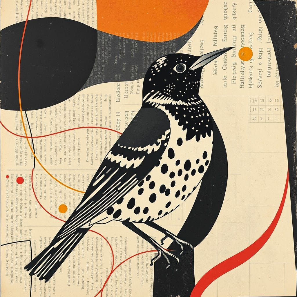 Constructivist Starling Abstract Art