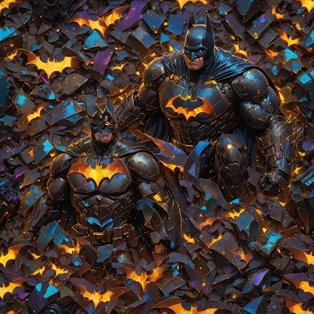 Rusted Metal with Neon Glow, Rutkowski Style