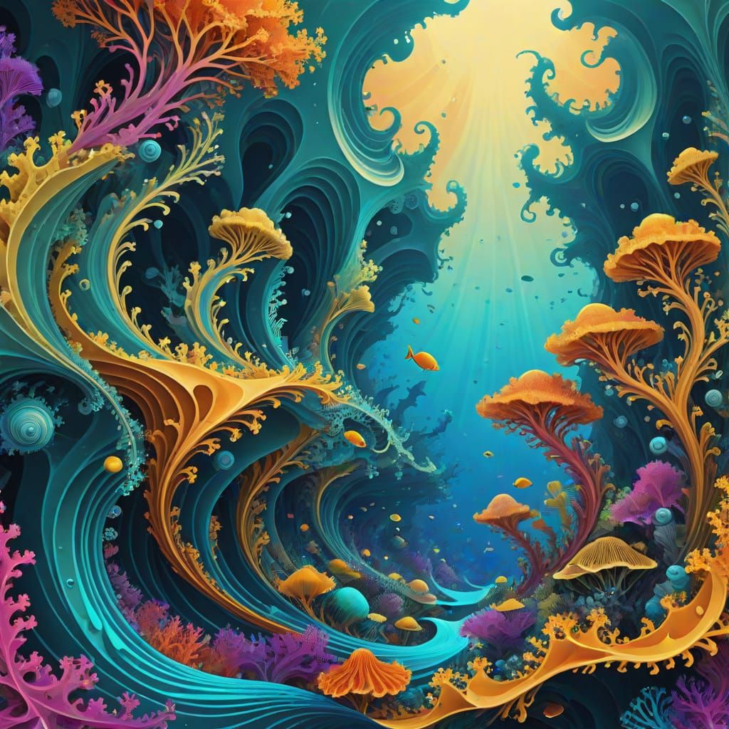 Underwater Alien City Temple Complex