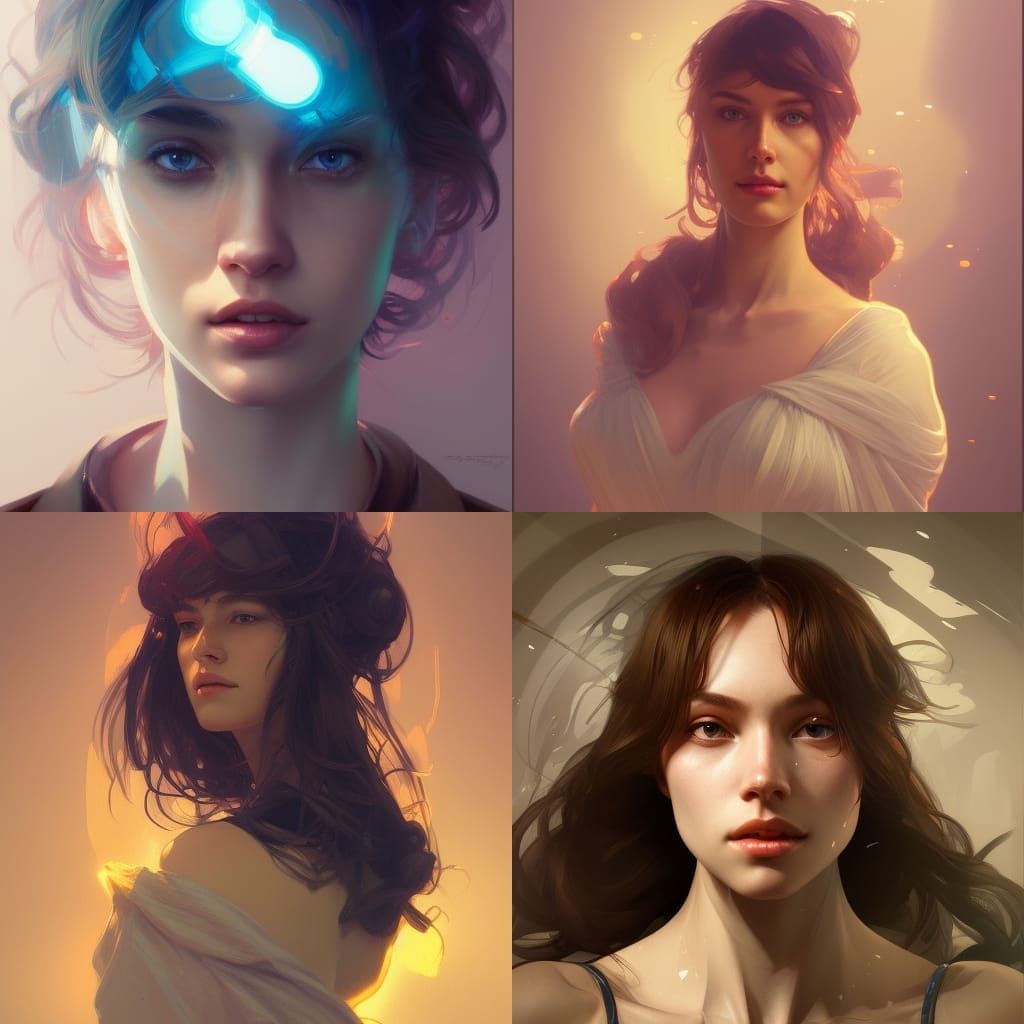 Detailed Portrait with Volumetric Lighting