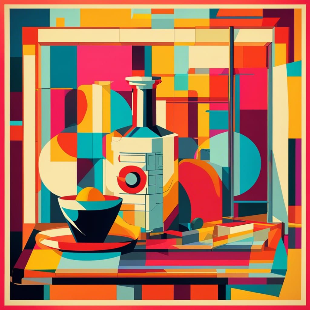 Pop Art Still Life in Screen Print Style