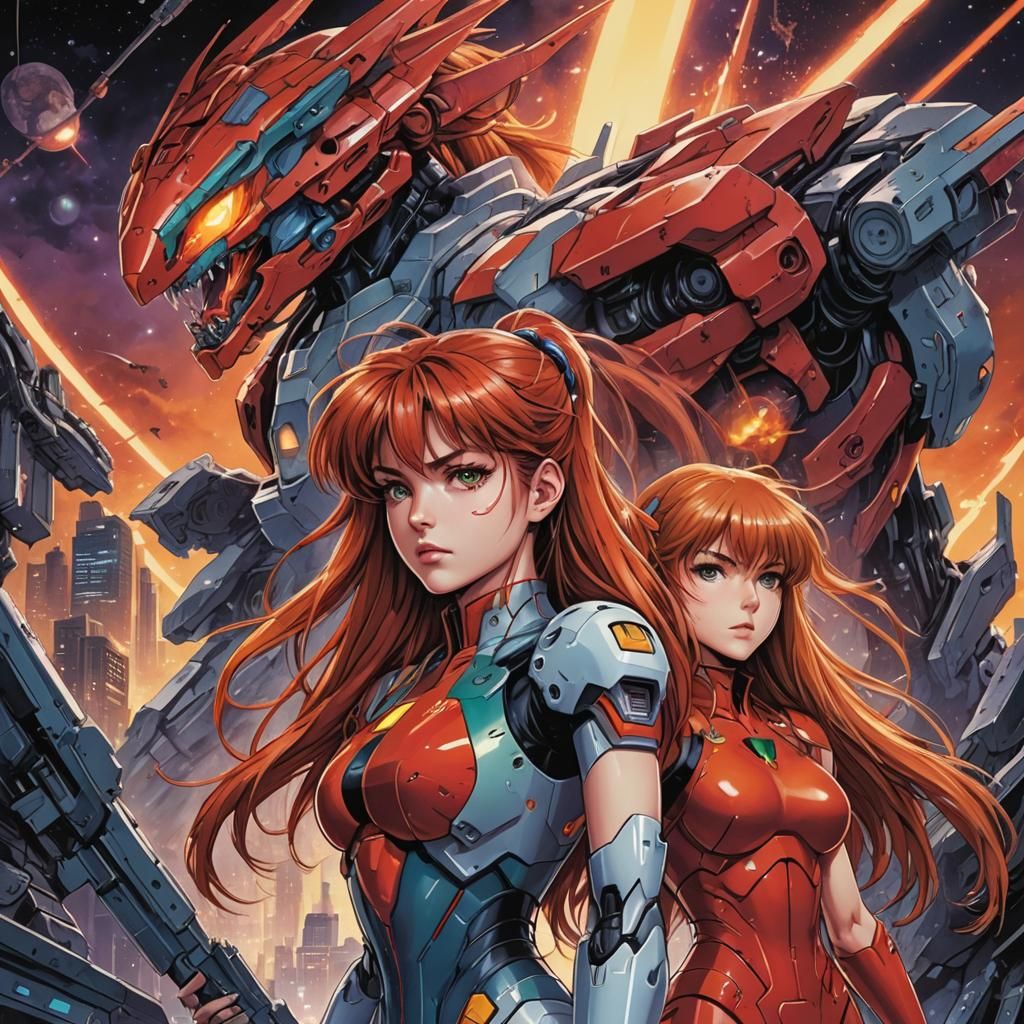 Asuka Langley Sohryu in Comic Book Art