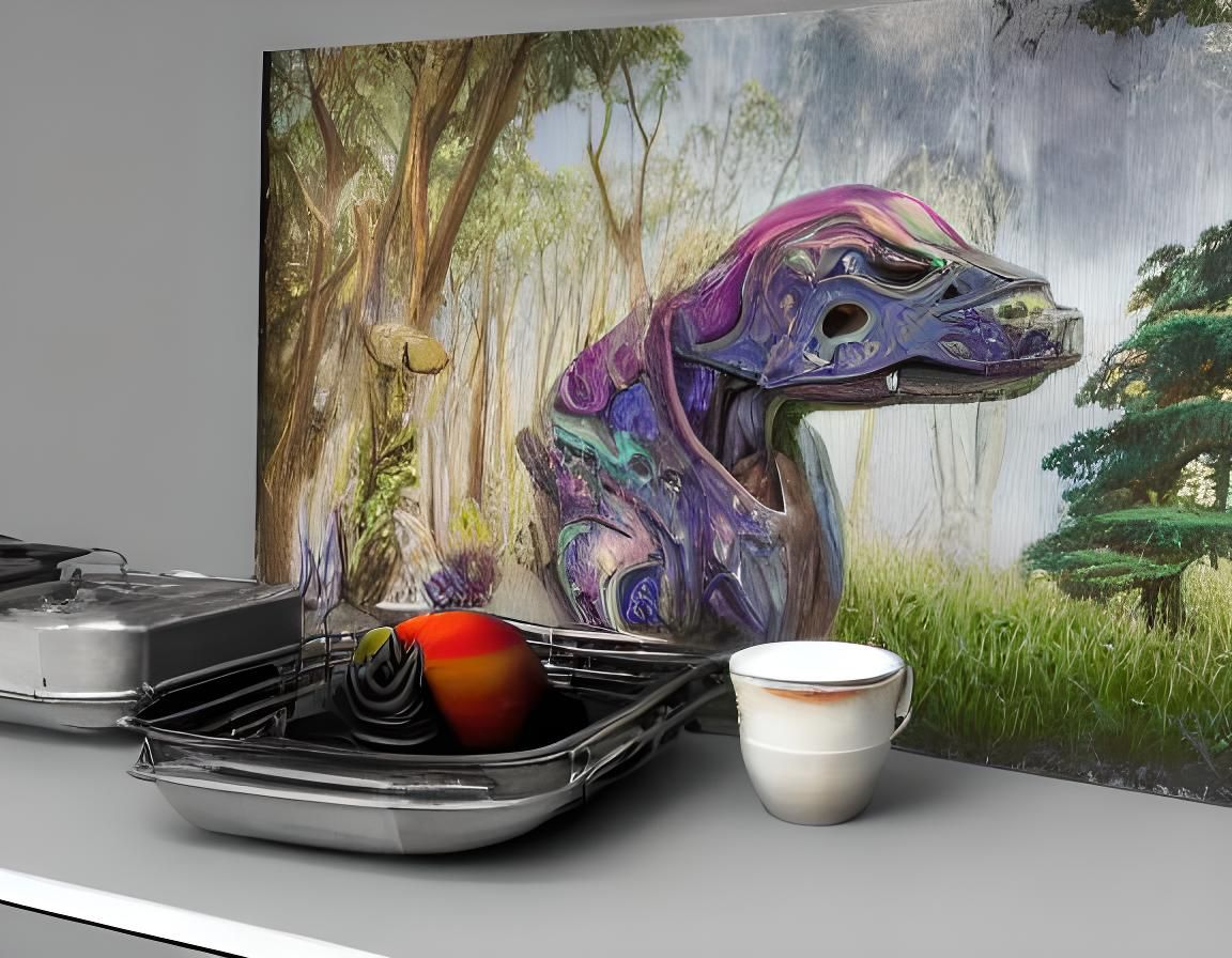 Surreal Cartoonish 3D Model in Anime Style