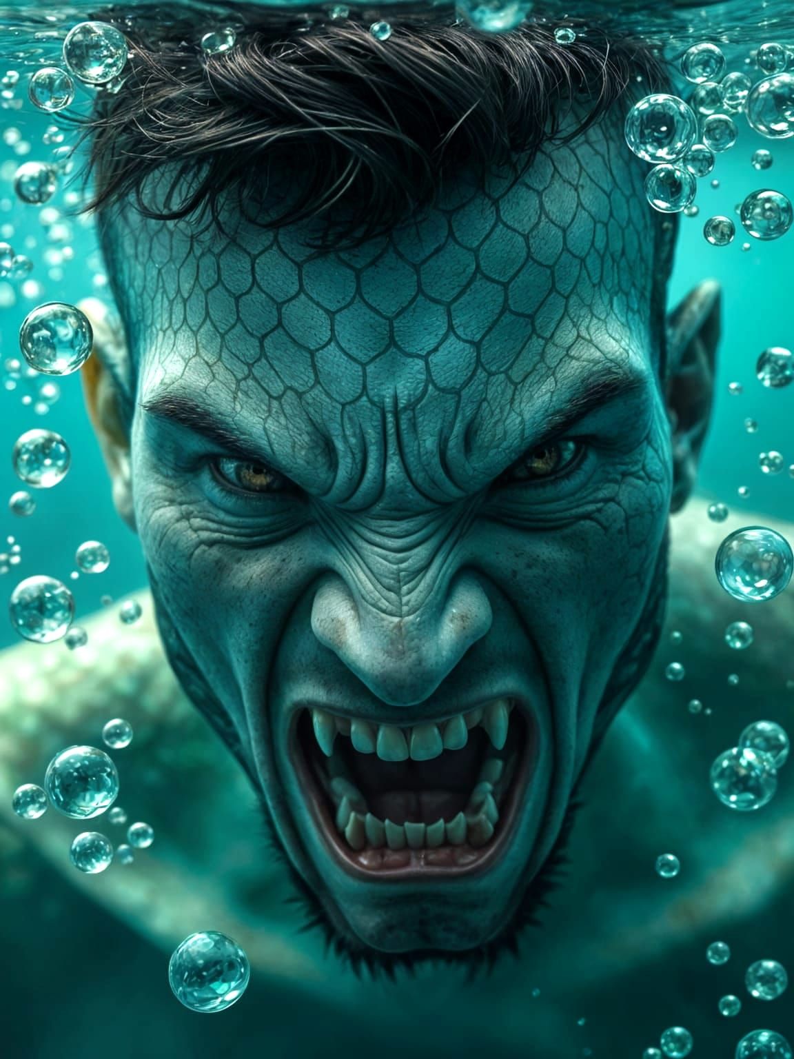 Hyperrealistic Animal-Human Portrait in Abstract Style