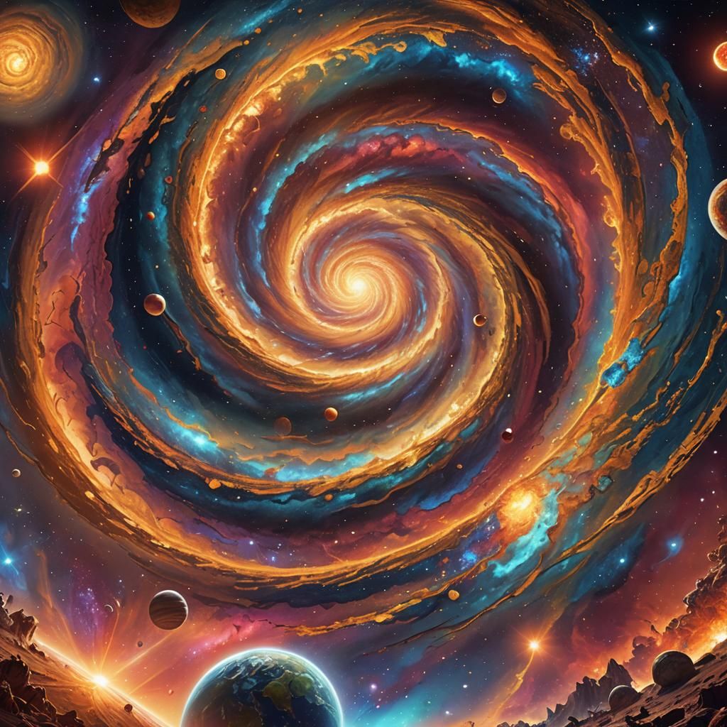 Glorious Galaxy and Rejuvenated Earth as Fauvist Painting