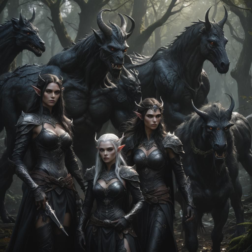 Dark Horse Fantasy Sensual Elves and Monsters Akimbo