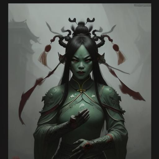 Sinister Chinese Jade Army by Greg Rutkowski