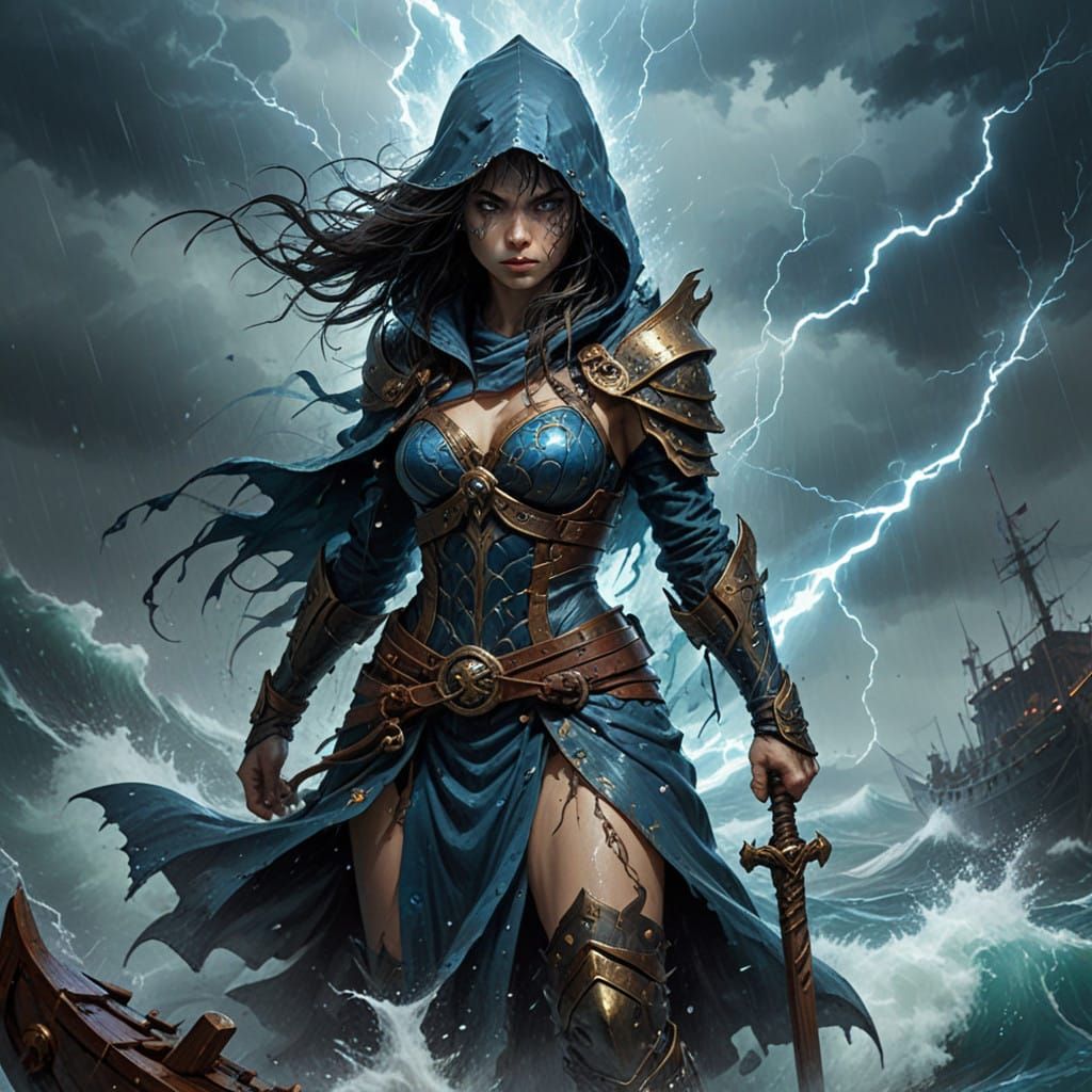 Tempestuous Sea Seer: Androgynous Yuan-Ti Storm Sorcerer