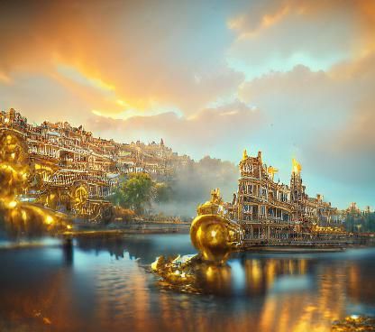 El Dorado City of Gold: Matte Painting in 8K