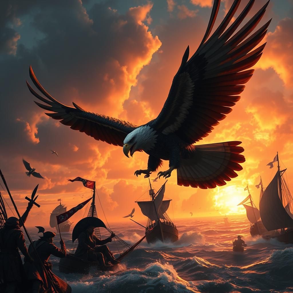 Giant Eagle Attack: Aerial Pirate Battle