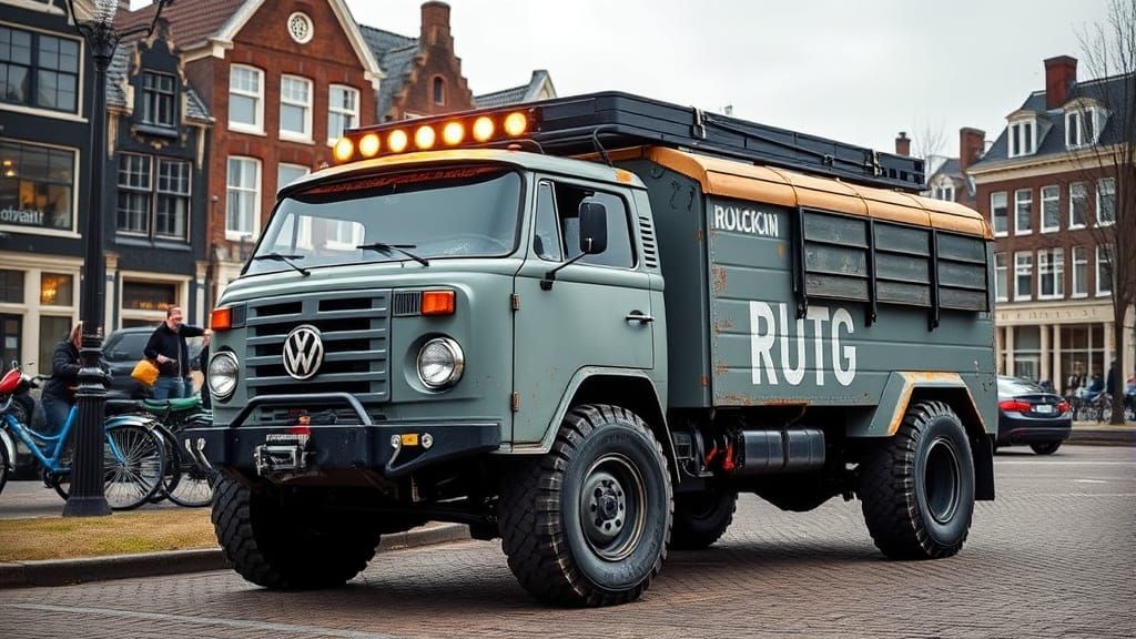 Rugged Off-Road VW Truck in Amsterdam