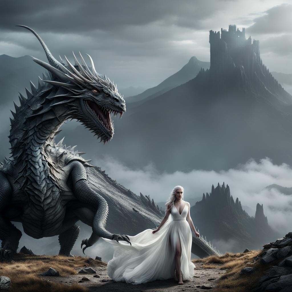 Dragon Queen on a Mountain: Digital Matte Painting