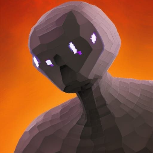 Hyperrealistic Enderman Concept Art with Color Depth