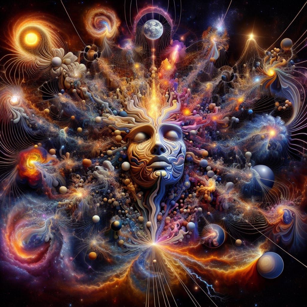 Cosmic Woman: Optical Illusion in Mannerist Style