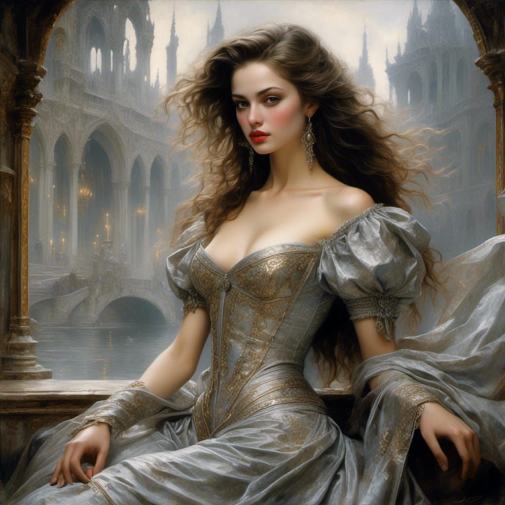 Woman Opens Window: Photorealistic Art