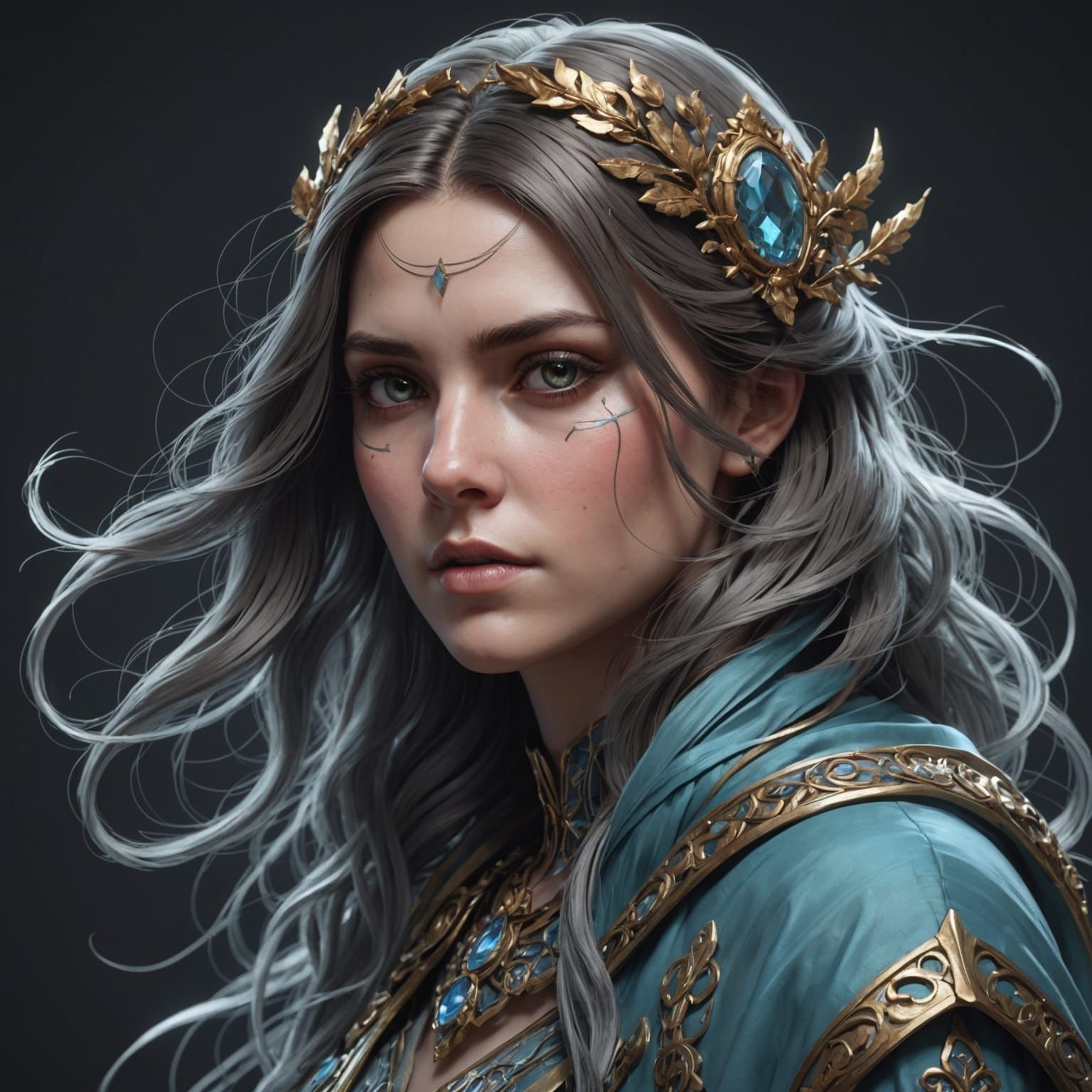 Ethereal Ghost Portrait in Hyperdetailed Style