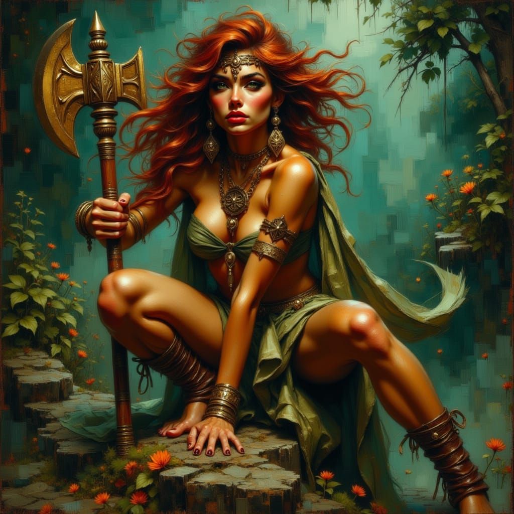 Fierce tribal chieftain of a lost world