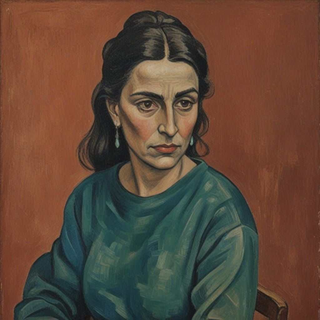 Cubist Portrait in Modern Art Style