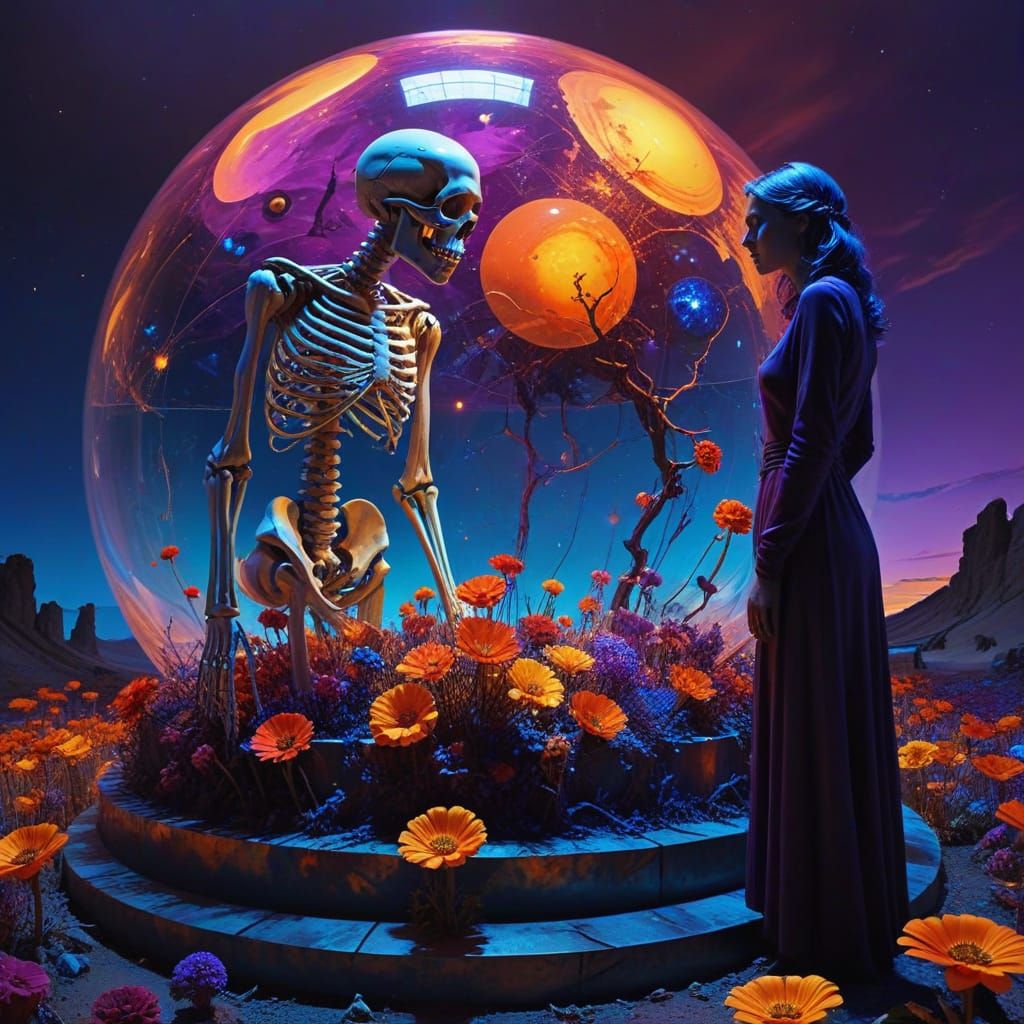 Ethereal Surrealism: A Dreamlike Encounter with the Cosmos