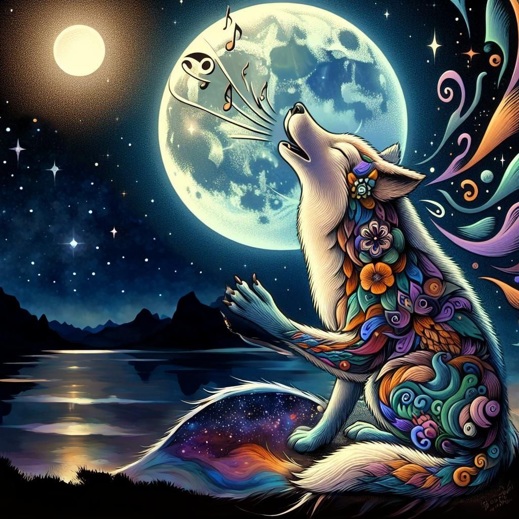 Cosmic Being in Moonlight