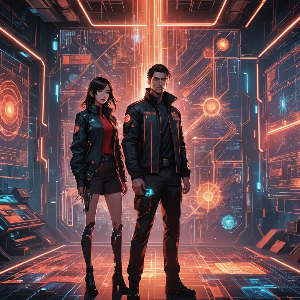 Cyberpunk Heroes Unveiling Dimensional Blueprint