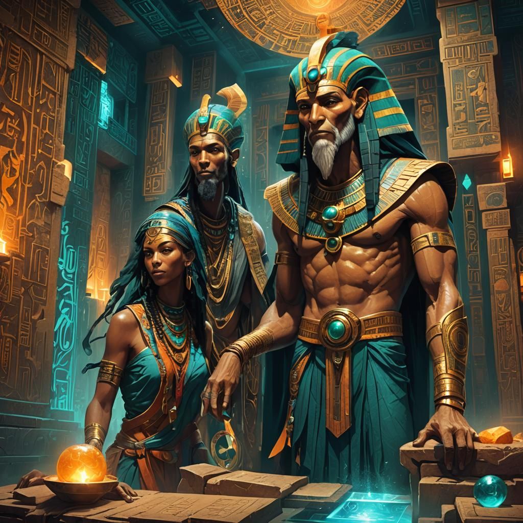 Thoth and Pandora in Mystical Chamber, Splash Art