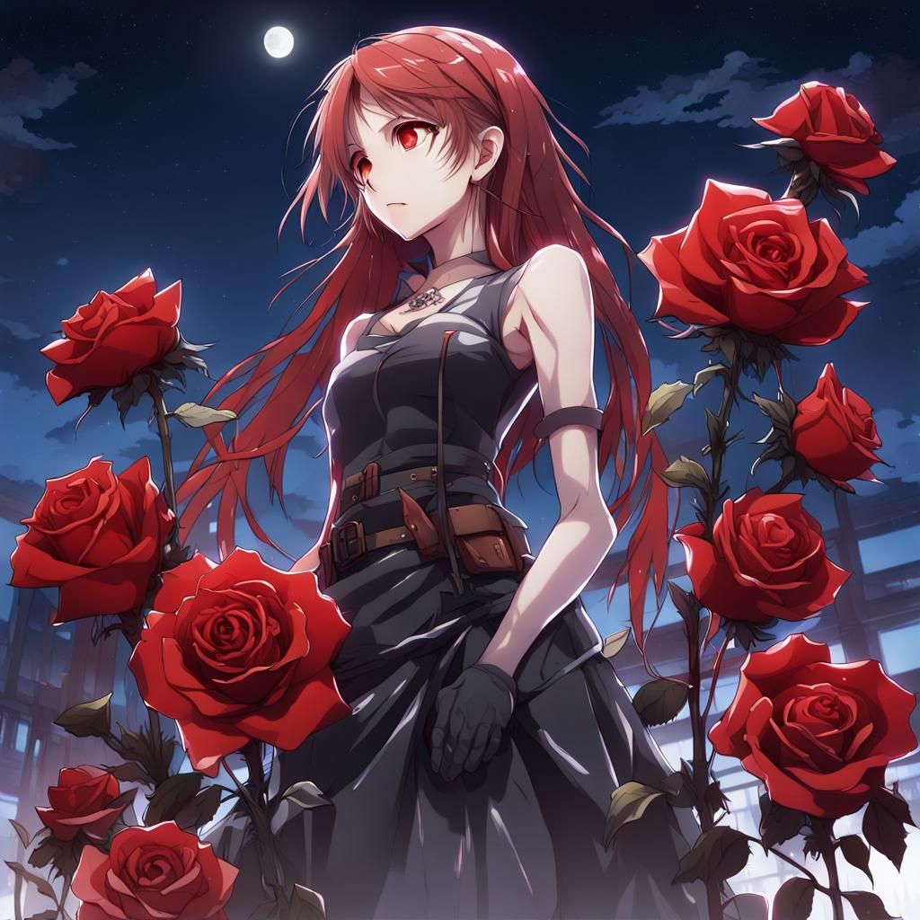 Metal Rose in Junkyard, Anime Art Style