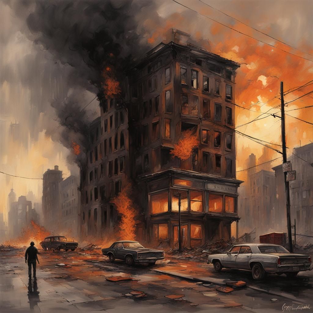 Sinister House Fire in a Modern City