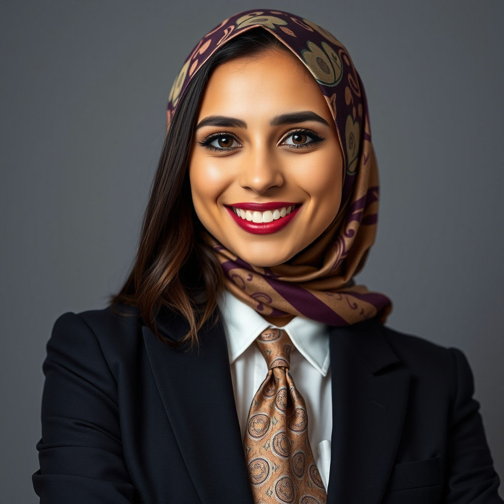 Classy Arabic Businesswoman in Elegant Suit