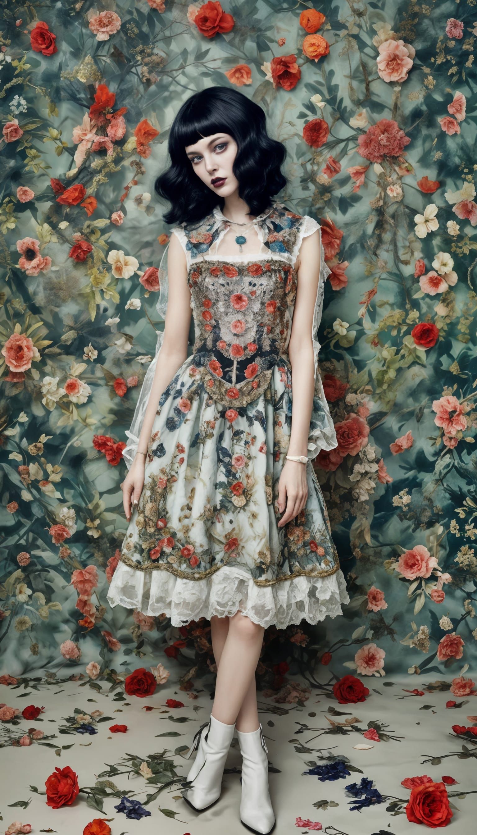 Surreal Portrait with Bold Colors and Heavy Symbolism