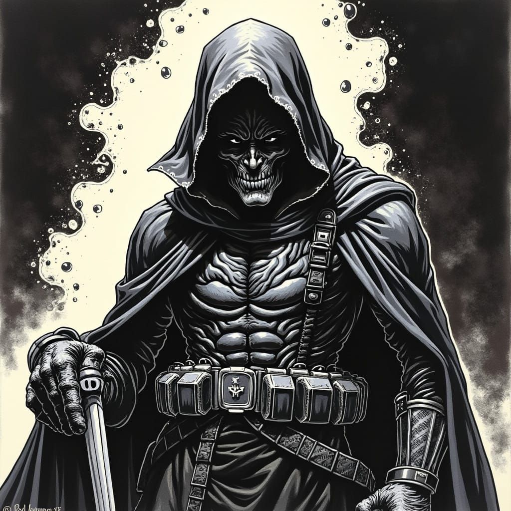 Dark Fantasy Cityscape in Muted Colors