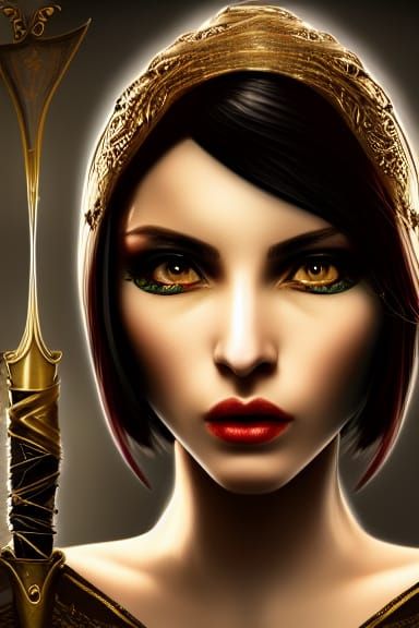 Fantasy Rogue with Rapier: Glamorous 8K Concept Art