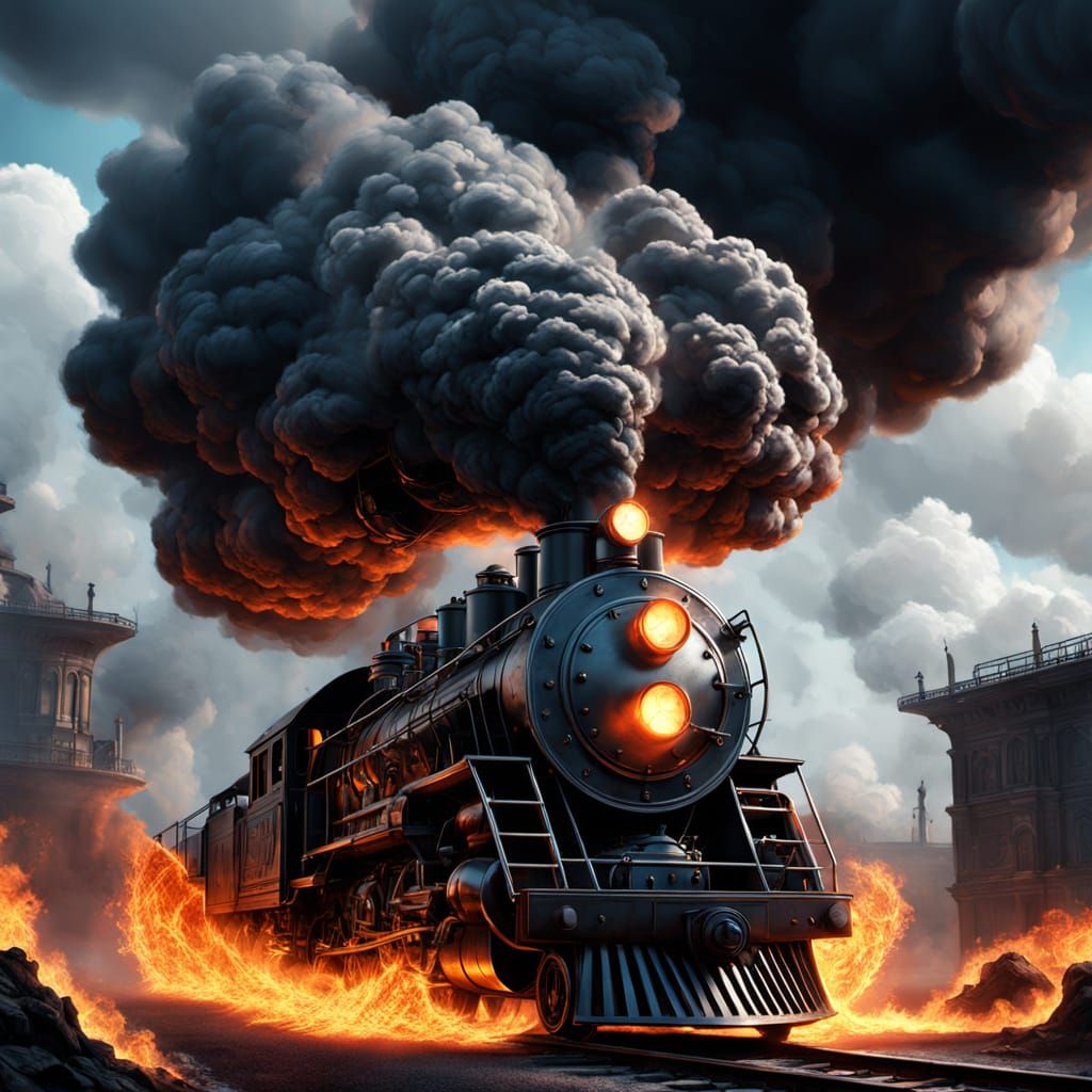 Epic Fantasy Locomotive Ascends to Divine Light