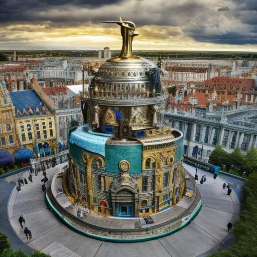 Intricate Mechanical Contraption in Photorealistic 3D