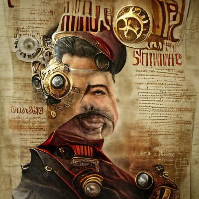Steampunk Portrait of Joseph Stalin