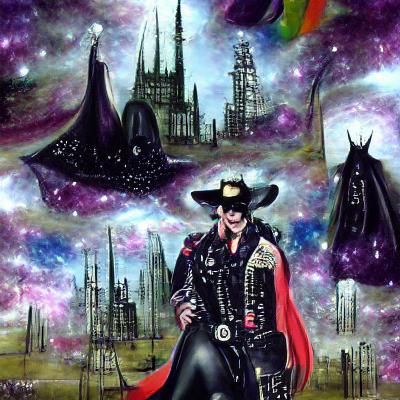 Gothic Space Wizard Cowboy Overlord: Digital Art