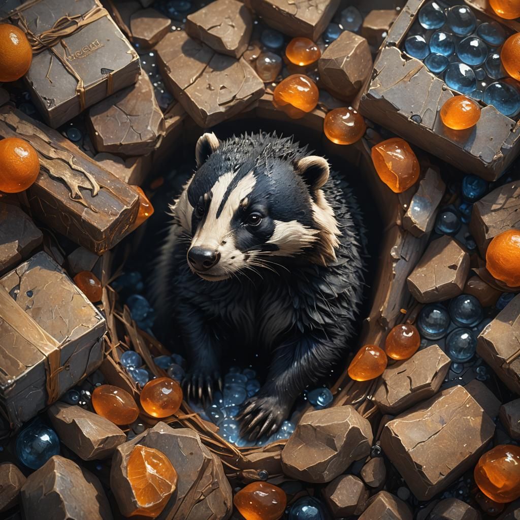 Freeze-Dried Badger: Fantasy Concept Art in 8K
