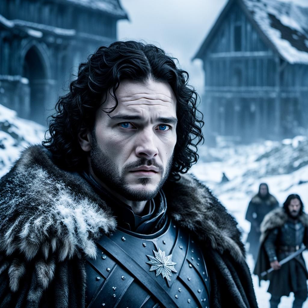 John Snow and White Walkers from Game of Thrones