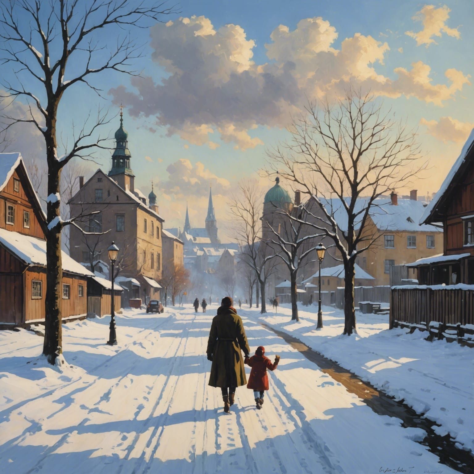 Winter Landscape in Bleak Tones