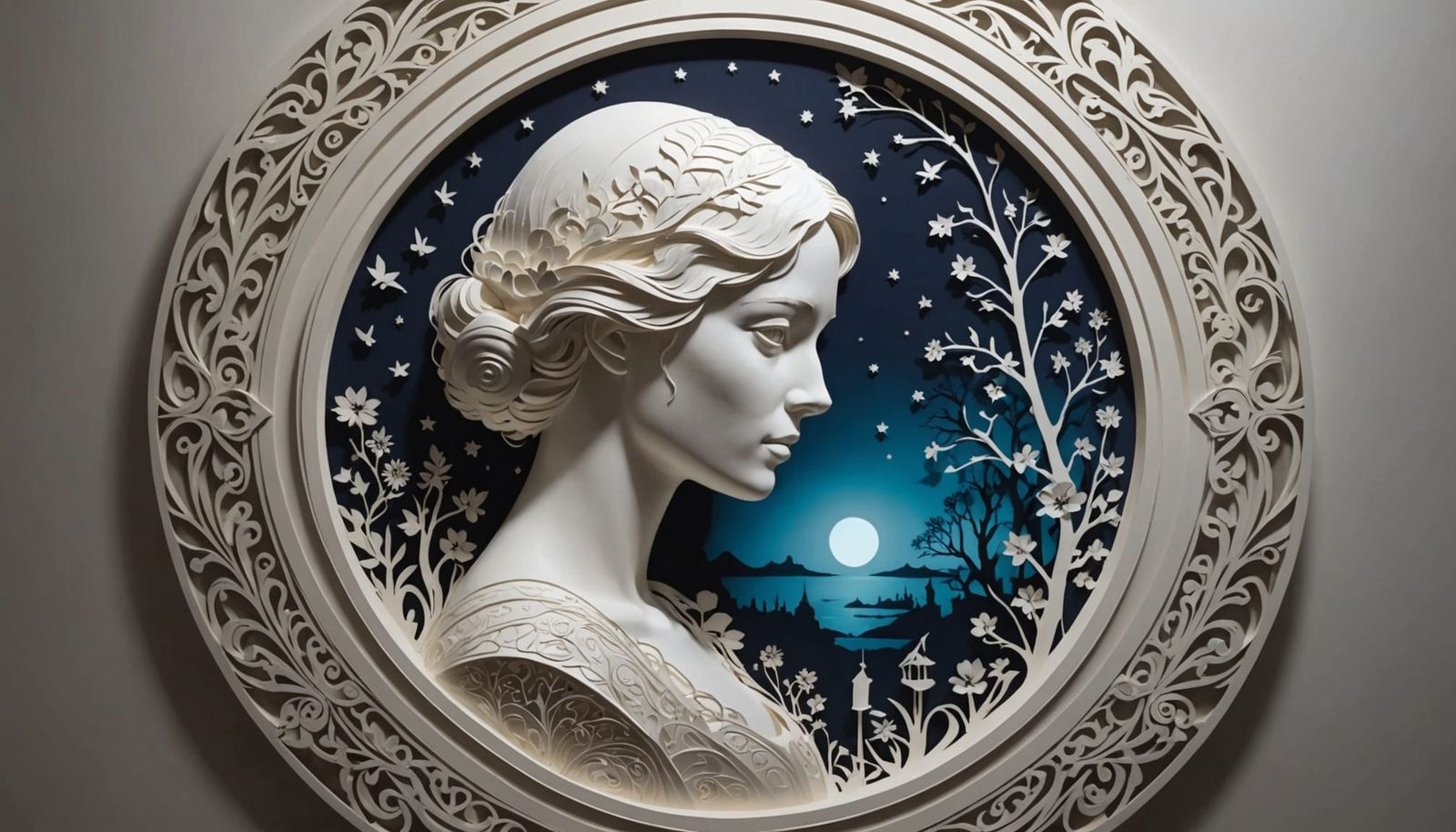 Luminescent Romanticism in Smooth Paper-cut Style