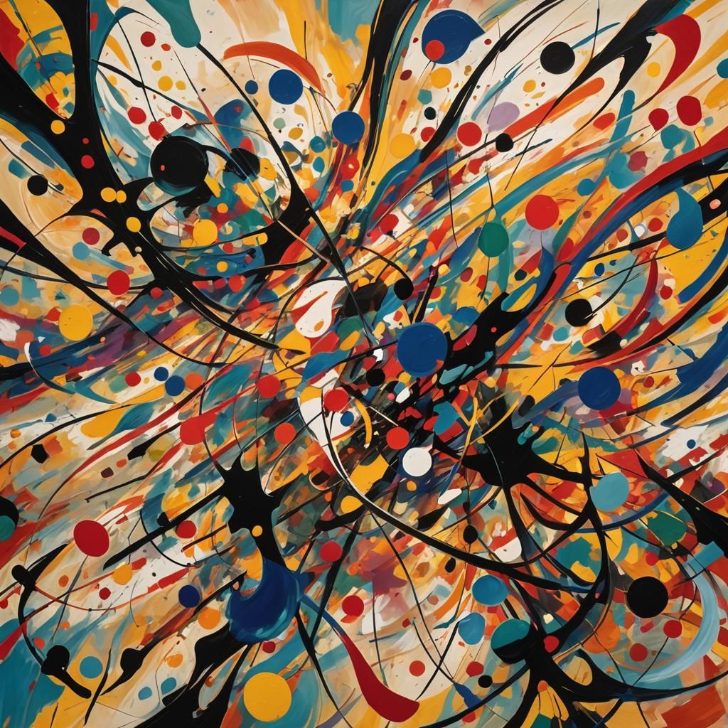 Abstract Expressionism: Swirling Shapes and Vibrant Colors