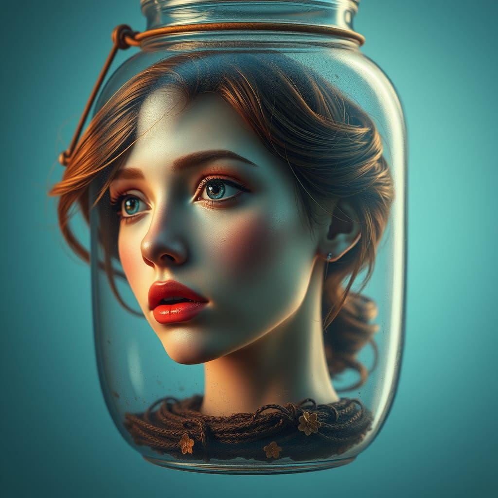 Ethereal Beauty Trapped in Antique Glass