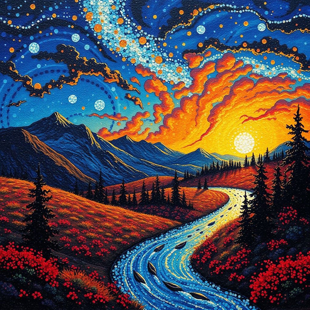 Sequined landscape