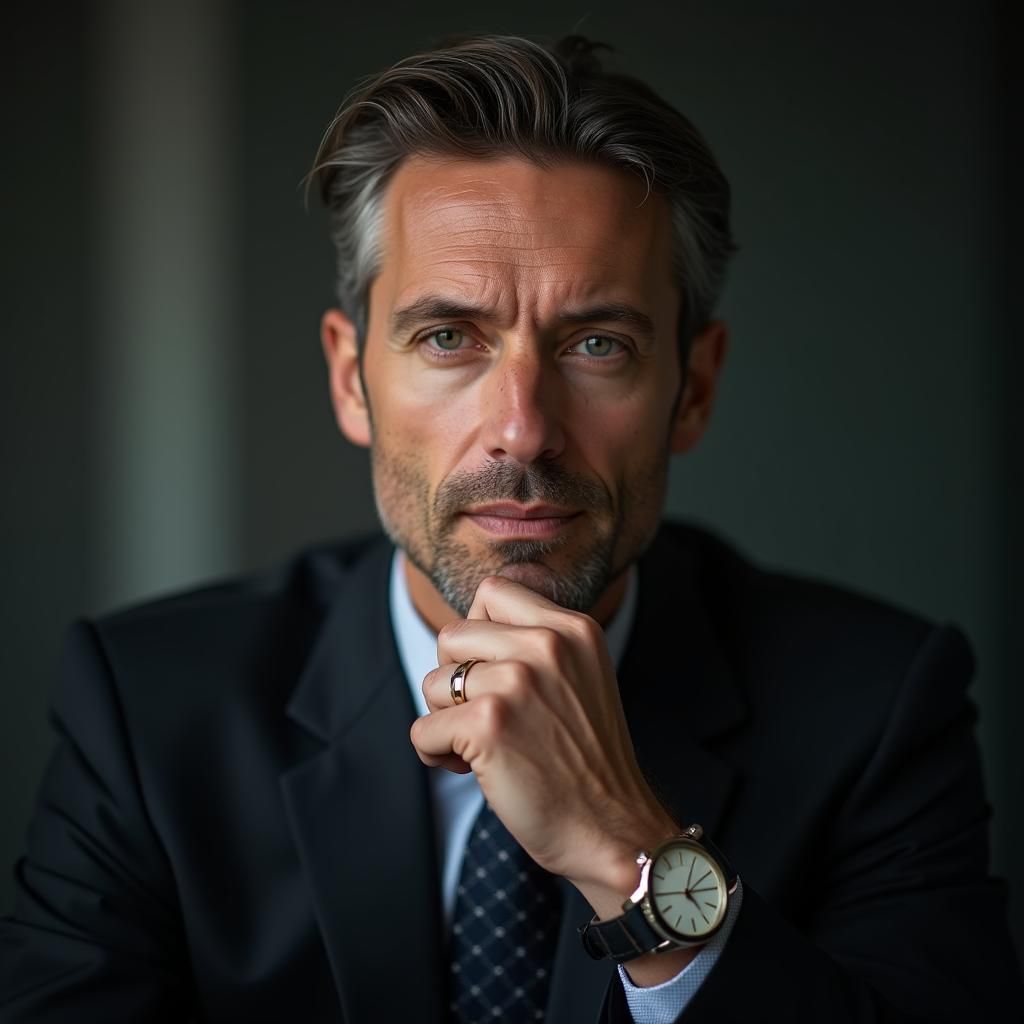 Professional Portrait Exuding Determination in High Detail